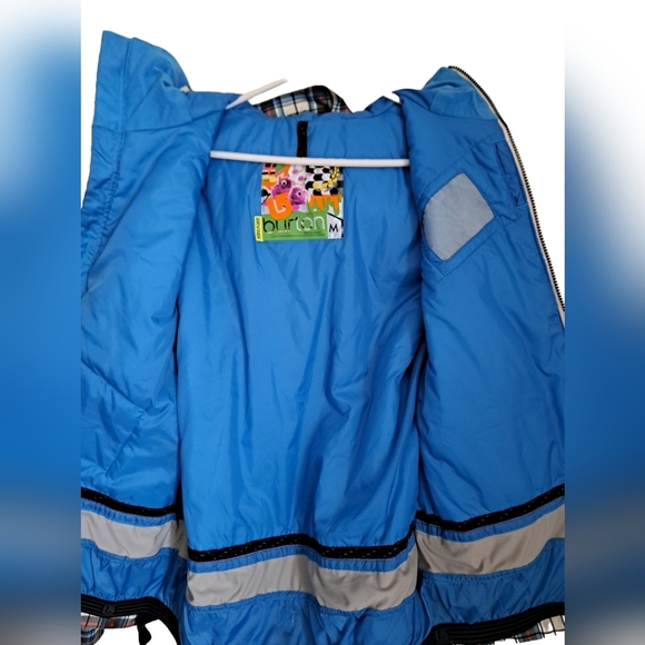 BURTON DRYRIDE multi plaid check SNOWBOARD ski jacket coat sport coastal lady M - Picture 5 of 13